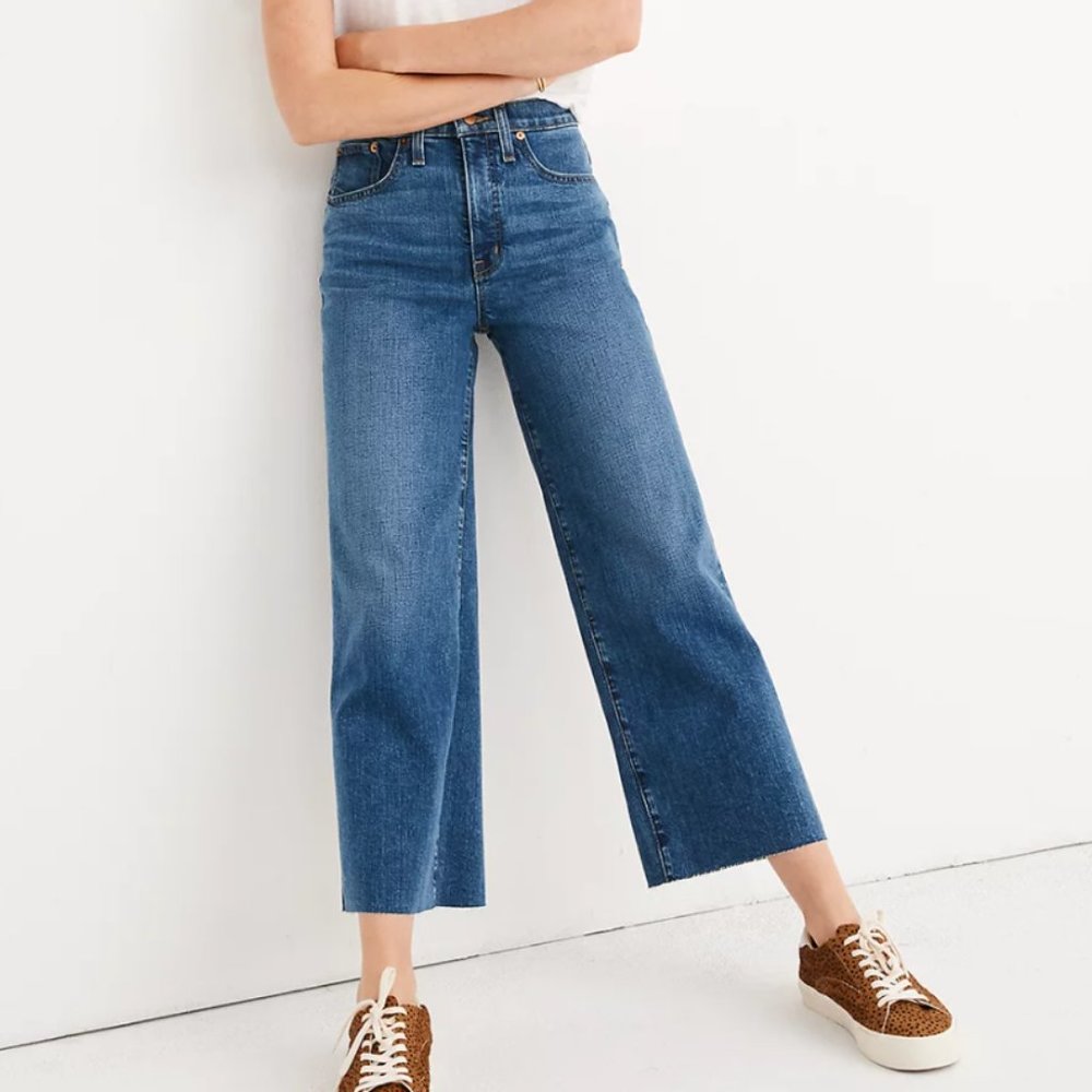 Madewell Slim Wide-Leg Crop Jeans